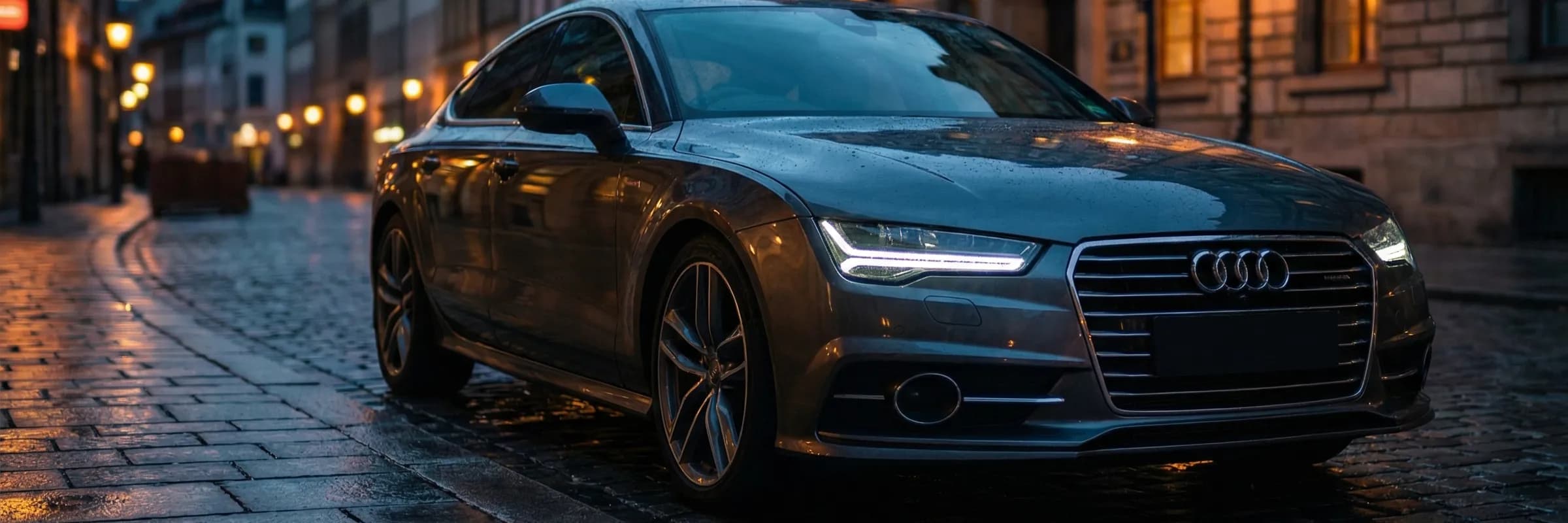 Audi B9 A5 with upgraded aftermarket LED headlights installed