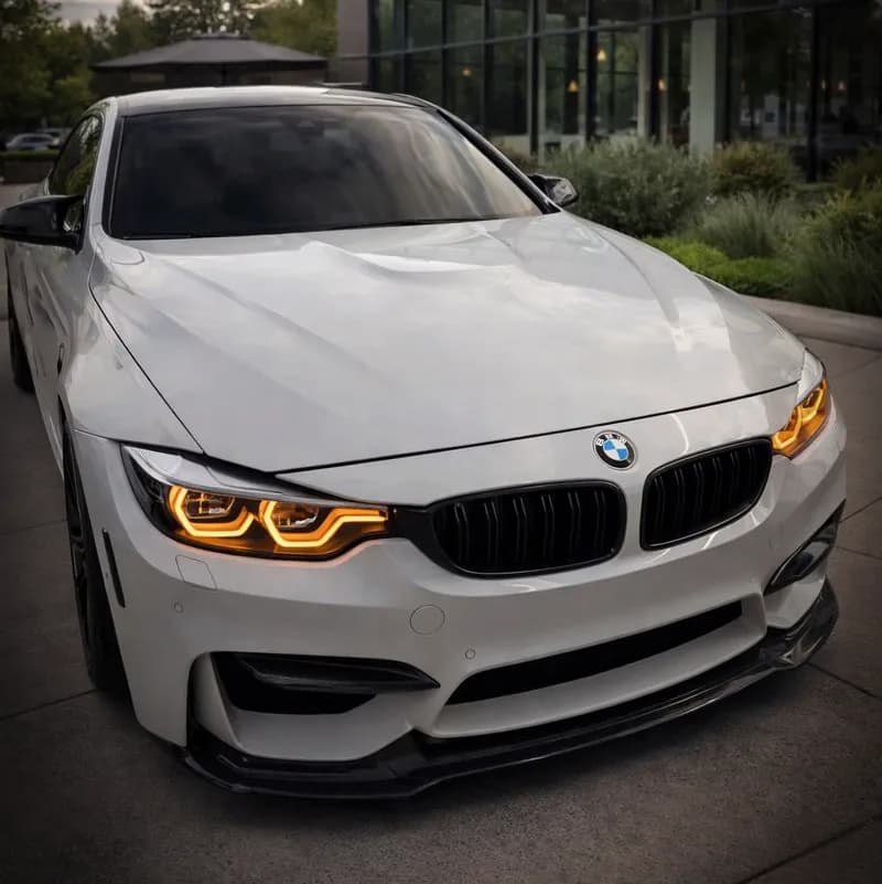 BMW F32 F36 LED headlights with CSL yellow/white DRL and Arrow design