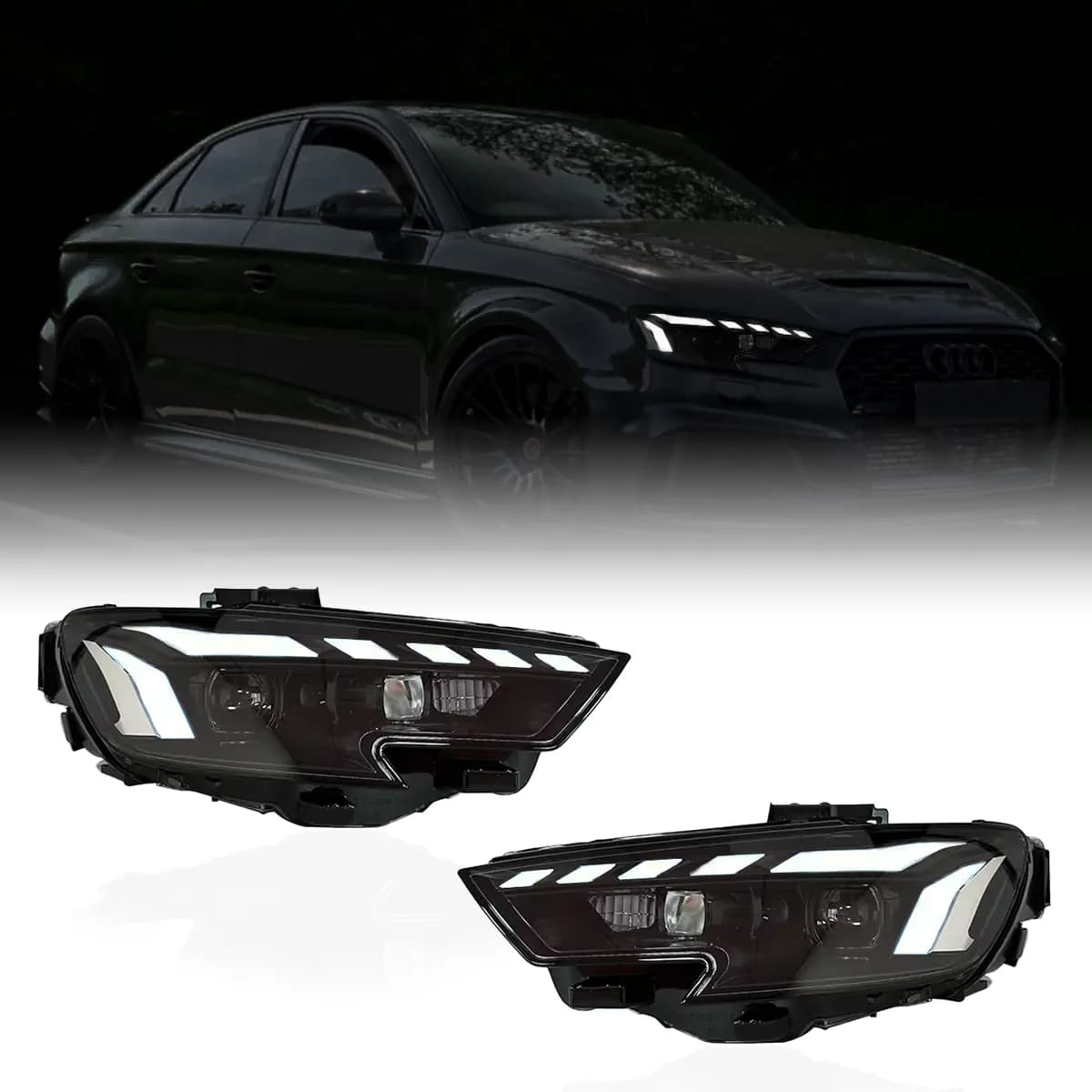 Audi A3 / S3 / RS3 8V.5 Facelift (2016–2020) — Modern 2020+ Style LED Headlights (LHD)