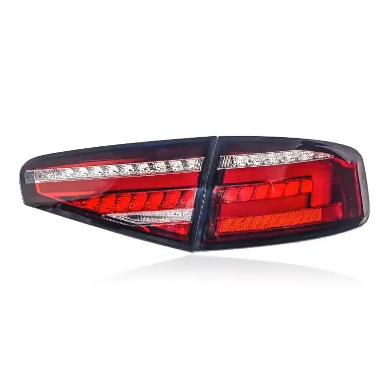 Audi A4 B8.5 LED Tail Lights — B9-Style (2012–2016) - Red