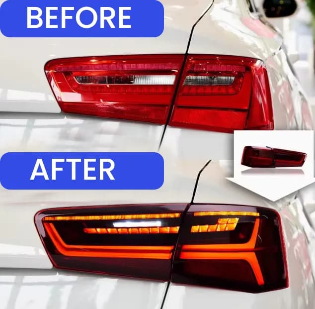 Audi A6/S6 C7 LED Tail Lights — LCI Look — Pre-Facelift Sedan (2012–2015)