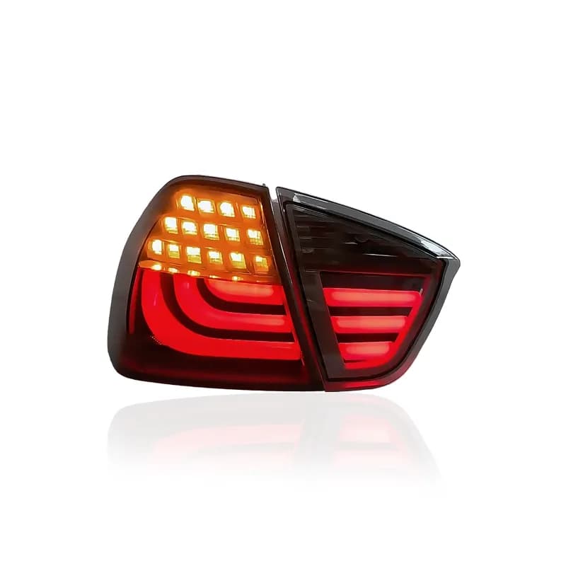 BMW E90 Pre-LCI to LCI Style LED Tail Lights (2005-2008) - Red