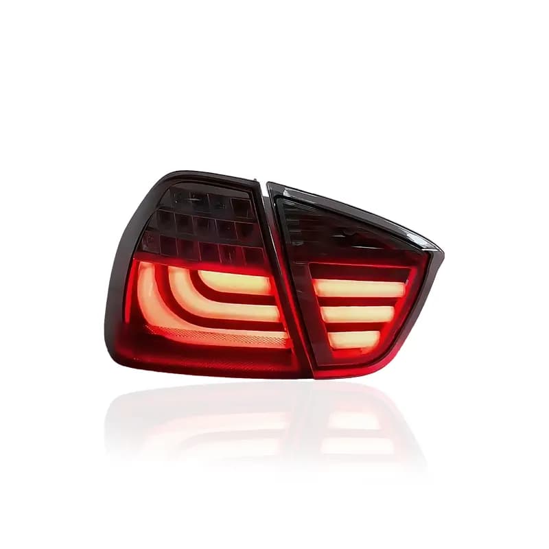 BMW E90 Pre-LCI to LCI Style LED Tail Lights (2005-2008) - Red