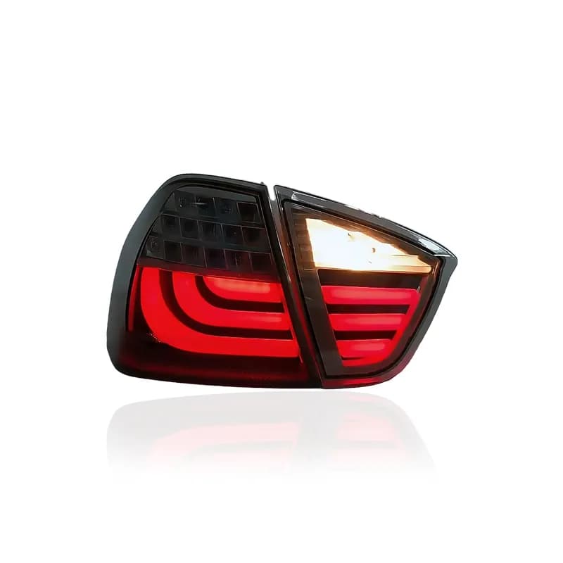 BMW E90 Pre-LCI to LCI Style LED Tail Lights (2005-2008) - Red