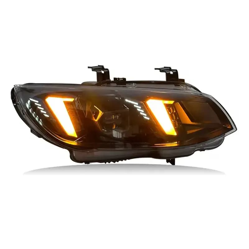 BMW E90 Aggressive Black Housing LED Headlights (Pre-LCI & LCI) 2005–2012 - White (LHD)