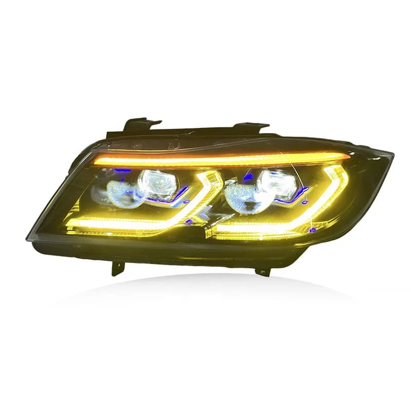 BMW E90 LED Twin Projector Headlights — Switchable White/Yellow DRL — Pre-LCI & LCI (2005–2012) -...