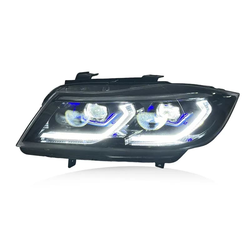 BMW E90 LED Twin Projector Headlights — Switchable White/Yellow DRL — Pre-LCI & LCI (2005–2012) -...
