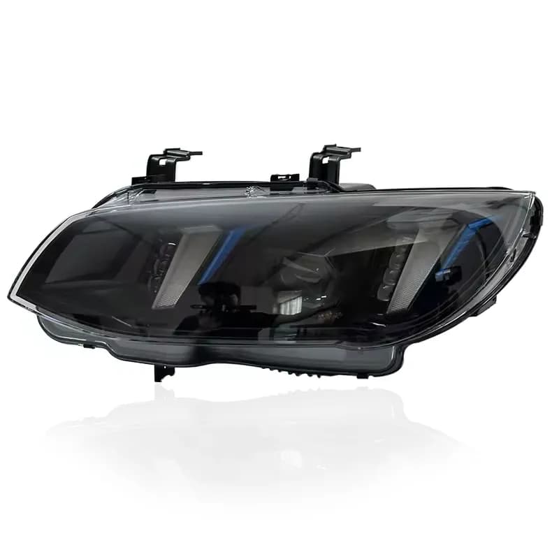 BMW E92 Coupe & E92 M3 Aggressive Black Housing LED Headlights — Arrow-DRL 2010–2013 - White (LHD)