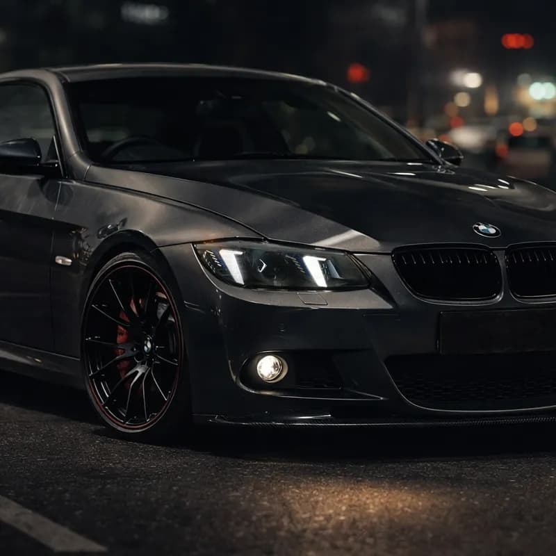 BMW E92 Coupe & E92 M3 Aggressive Black Housing LED Headlights — Arrow-DRL 2010–2013 - White (LHD)