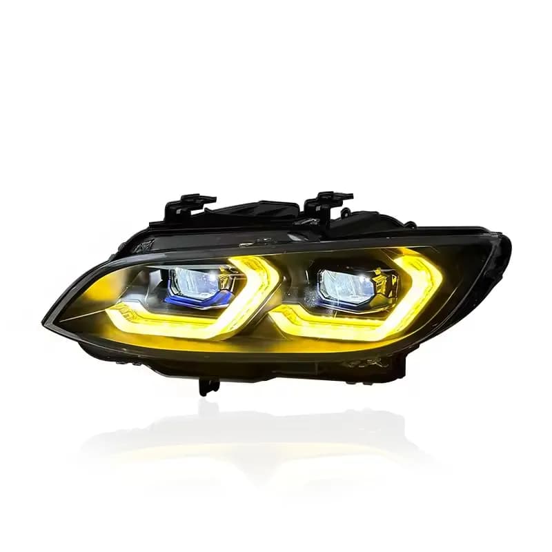 Faros LED de Doble Proyector para BMW E92/E93 & M3 — DRL Conmutable Blanco/Amarillo — Pre-LCI y L...