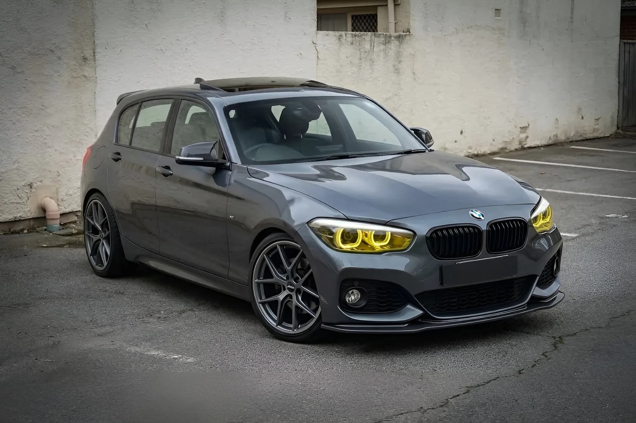 BMW 1 Series (F20/F21) OEM-Style Full LED Headlights — White/Yellow DRL — LCI 2015–2019 - White (...