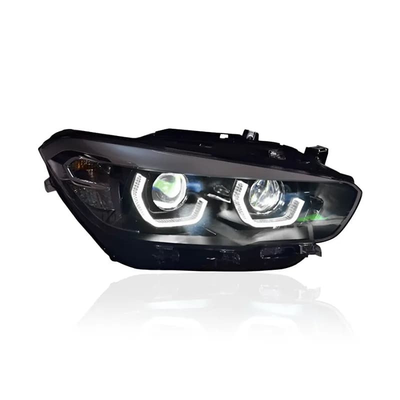 BMW 1 Series (F20/F21) Hex Halo LED Headlights — Halogen to LED Upgrade — LCI 2015–2019 (LHD)