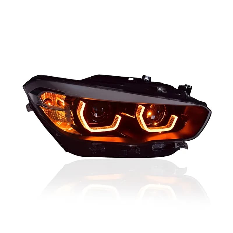 BMW 1 Series (F20/F21) Hex Halo LED Headlights — Halogen to LED Upgrade — LCI 2015–2019 (LHD)