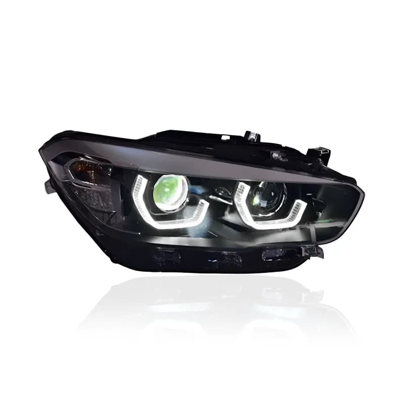 BMW 1 Series (F20/F21) Hex Halo LED Headlights — Halogen to LED Upgrade — LCI 2015–2019 (LHD)