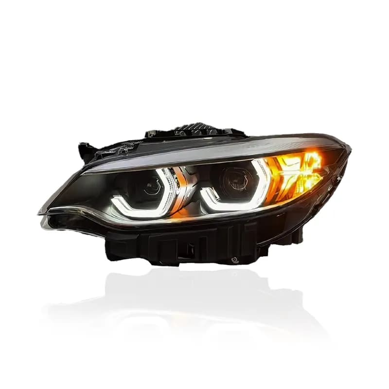 BMW 2 Series (F22/F23) & M2 Icon-Style Full LED Headlights — White/Yellow DRL — 2014–2021 - White...