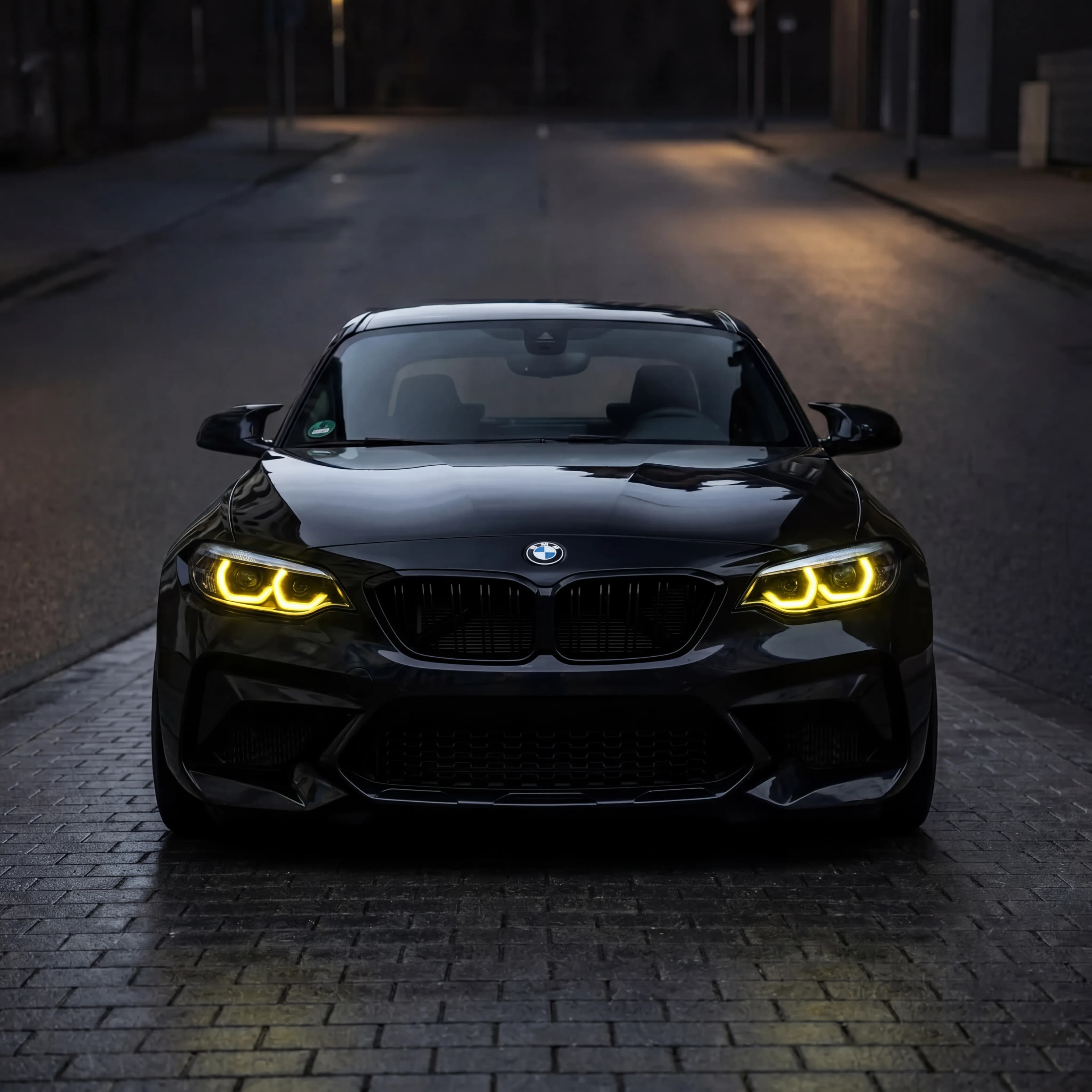 BMW 2 Series (F22/F23) & M2 Icon-Style Full LED Headlights — White/Yellow DRL — 2014–2021 - White...