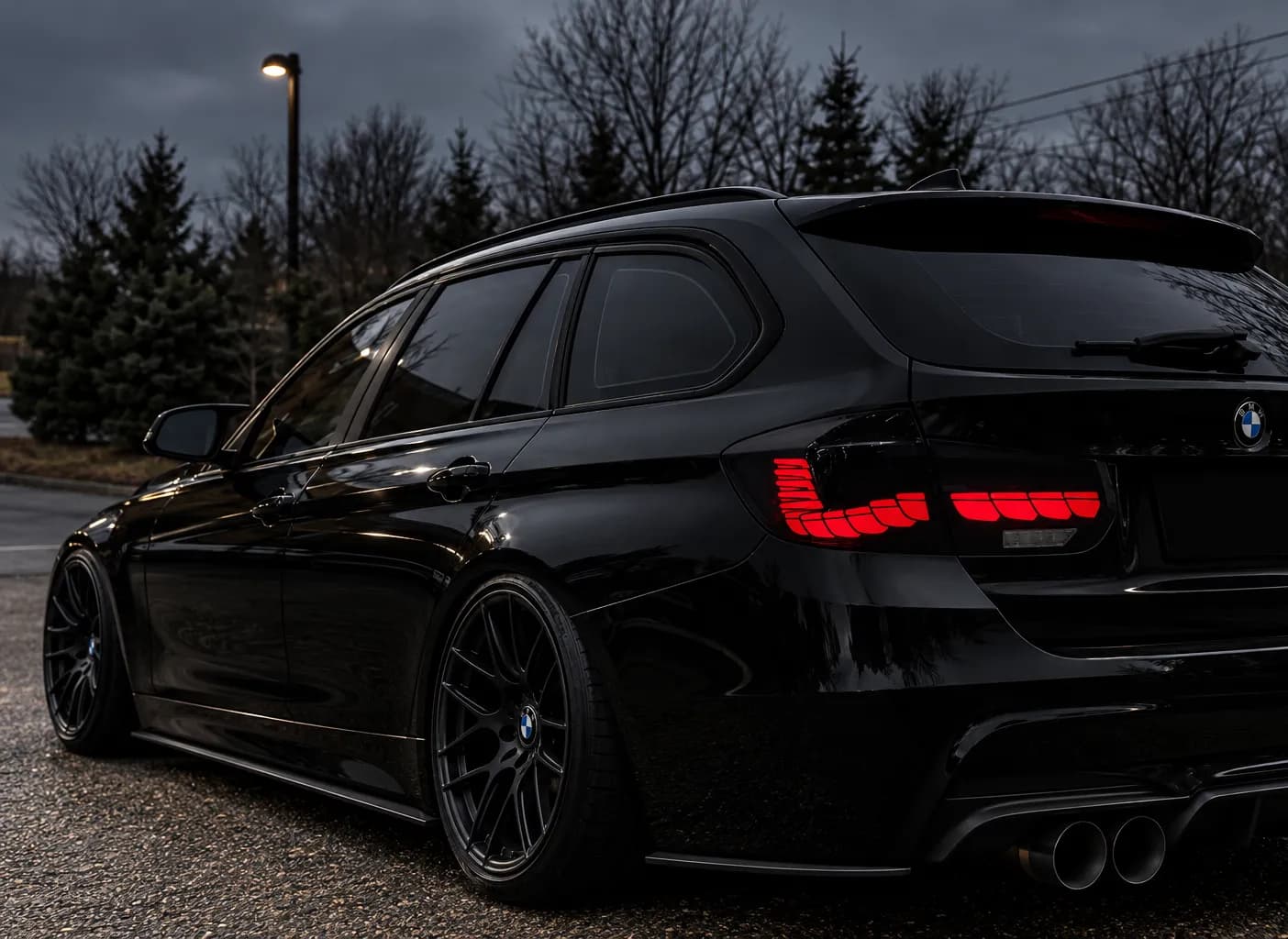 GTS OLED-Style LED Tail Lights — BMW 3 Series Touring F31 (2012–2019) - Red (LHD)