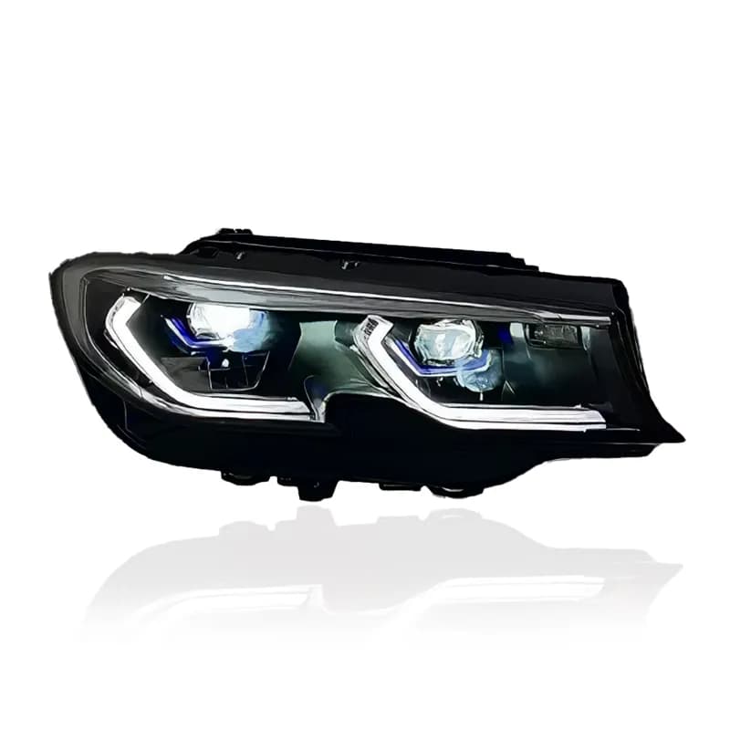 BMW G20/G21 Laser-Look LED Headlights — GTS/CSL Yellow/White DRL Upgrade — 2019–2022 - White (LHD)