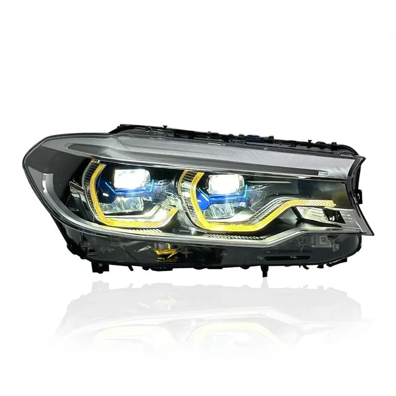 BMW G30 Pre-LCI LED Headlights - Switchable CSL Yellow DRLs (2017-2020) - White (LHD)
