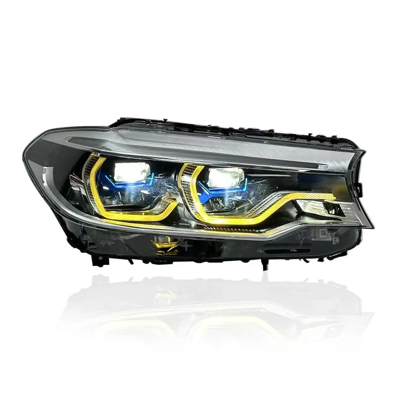 BMW G30 Pre-LCI LED Headlights - Switchable CSL Yellow DRLs (2017-2020) - White (LHD)