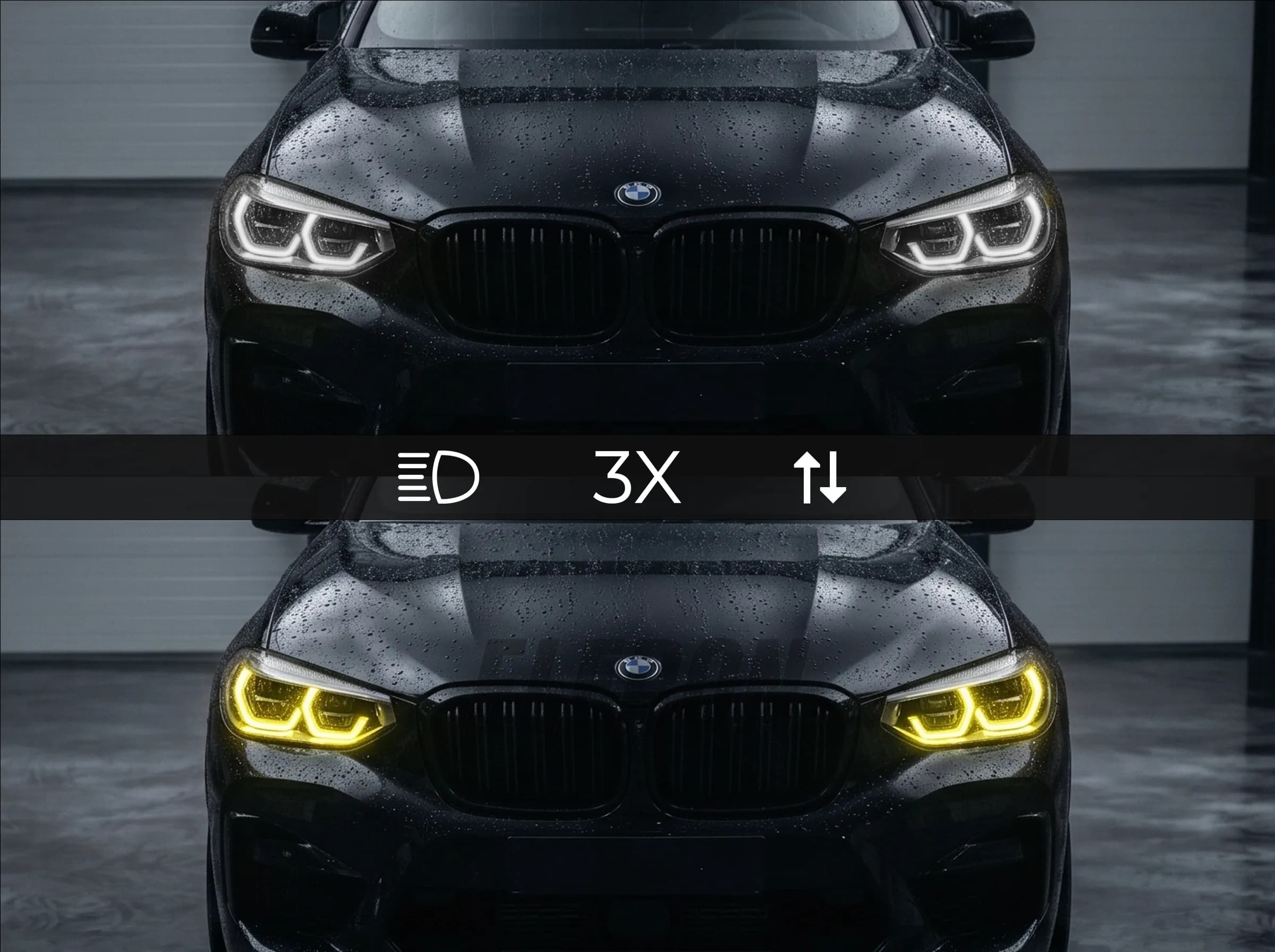 Umschaltbare Weiß/Gelb-TFL-Module für BMW X3 G01 / X4 G02 & X3 M / X4 M Pre-LCI — Icon Adaptive L...