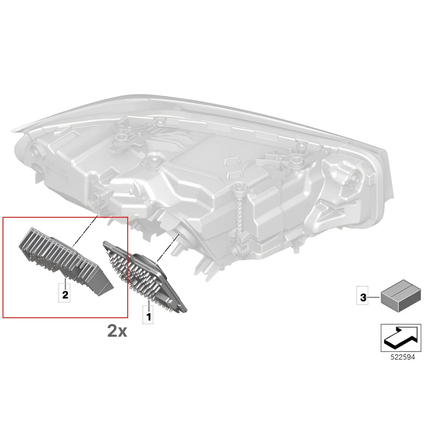 Modules DRL CSL Commutables (Blanc/Jaune) — BMW Série 3 G20/G21 LCI (Laser)