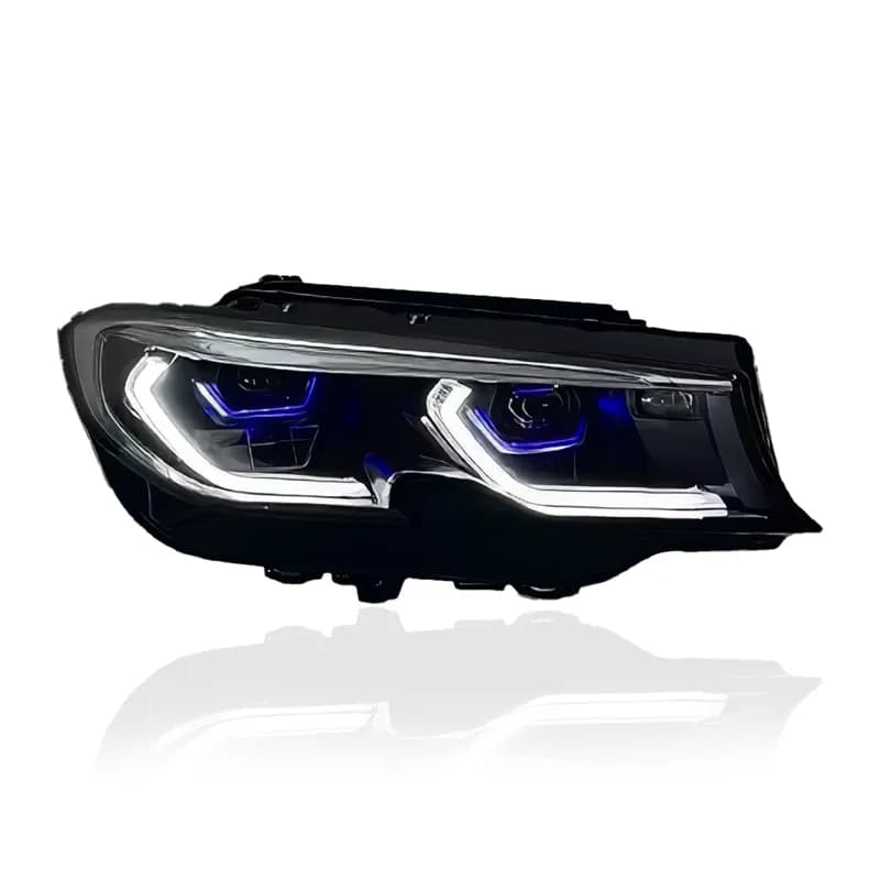 BMW G20/G21 Laser-Look LED Headlights — GTS/CSL Yellow/White DRL Upgrade — 2019–2022 - White (LHD)