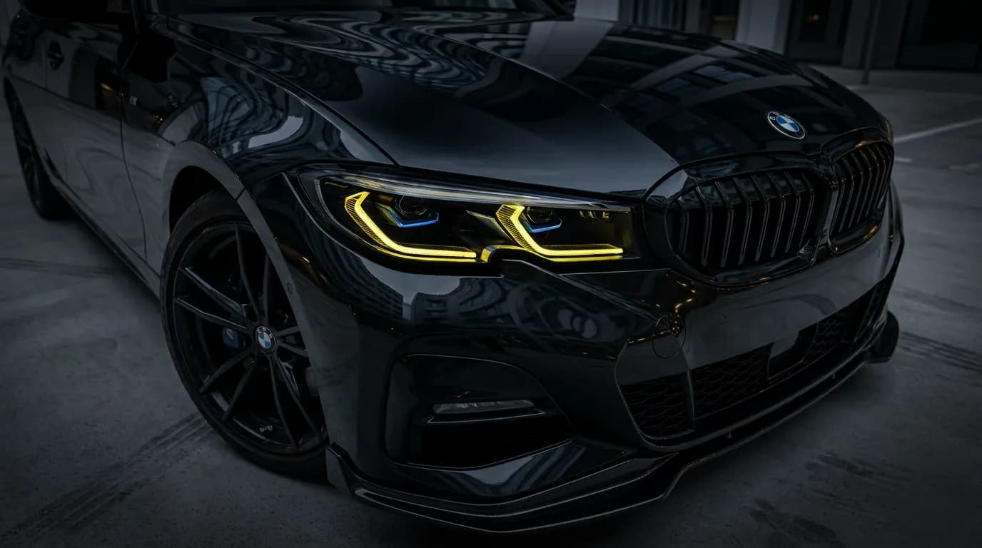BMW G20/G21 Laser-Look LED Headlights — GTS/CSL Yellow/White DRL Upgrade — 2019–2022 - White (LHD)