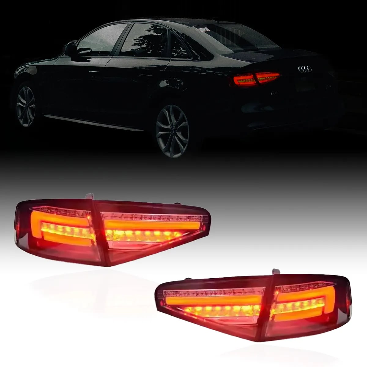 Audi A4 B8.5 LED Tail Lights — B9-Style (2012–2016)