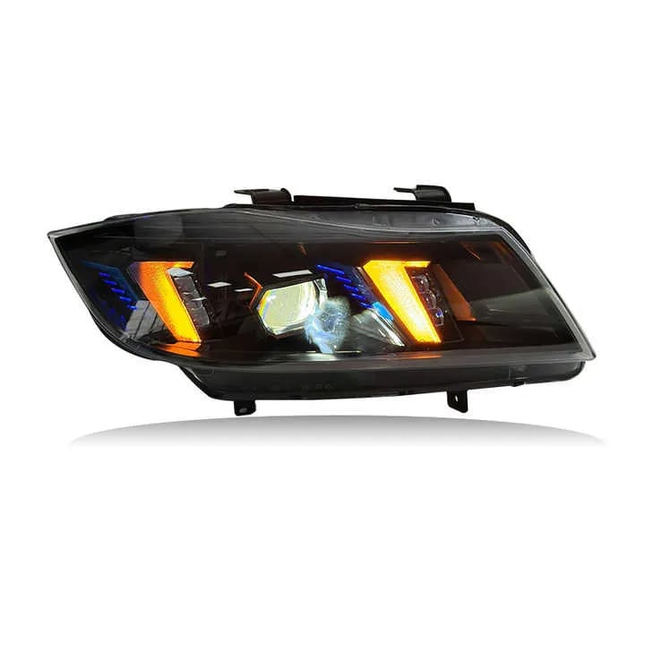 BMW E90 Aggressive Black Housing LED Headlights (Pre-LCI & LCI) 2005–2012 thumbnail 7