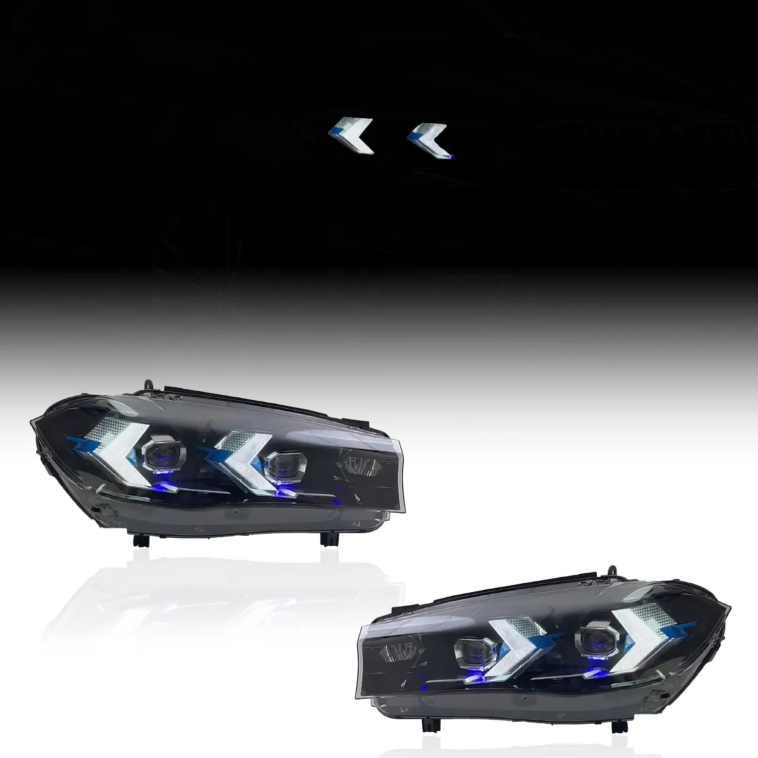 BMW X5 F15 / X6 F16 & X5 M / X6 M Snake-Eye LED-Scheinwerfer — Pfeil-Tagfahrlicht im G05-Facelift-Look — 2013–2019