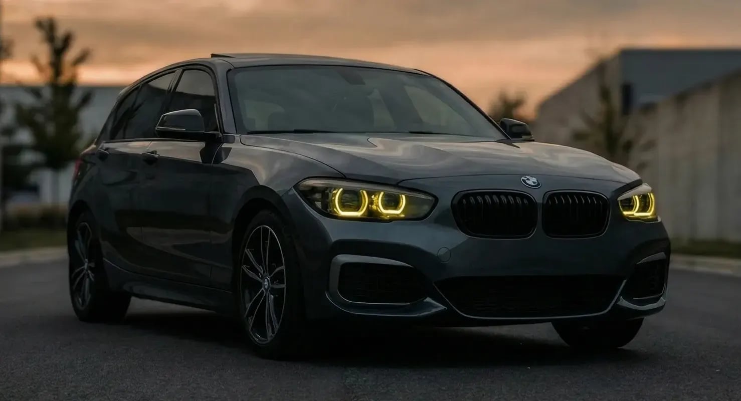 BMW 1 Series (F20/F21) OEM-Style Full LED Headlights — White/Yellow DRL — LCI 2015–2019 thumbnail 4
