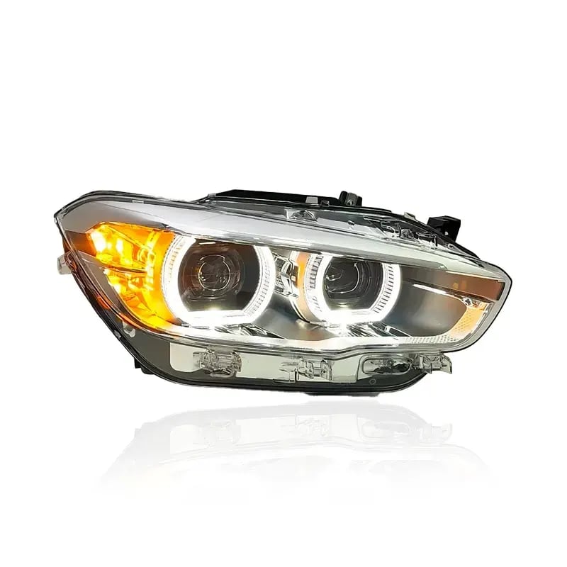 BMW 1 Series (F20/F21) OEM-Style Full LED Headlights — White/Yellow DRL — LCI 2015–2019 thumbnail 5