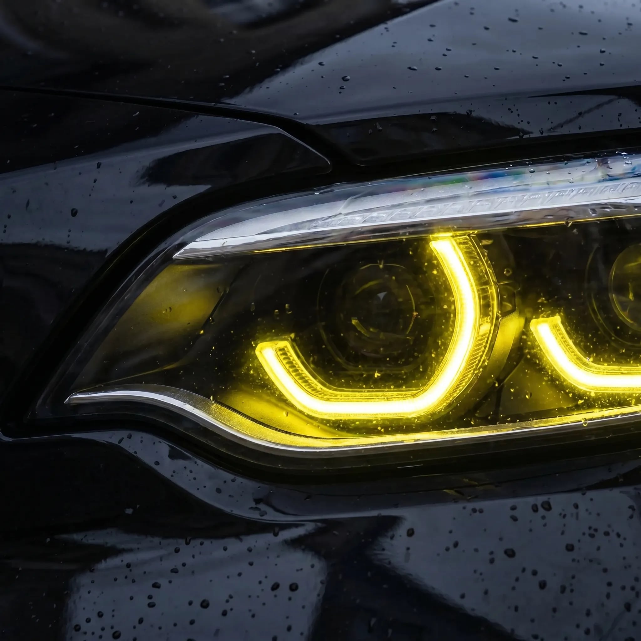 BMW 2 Series (F22/F23) & M2 Icon-Style Full LED Headlights — White/Yellow DRL — 2014–2021 thumbnail 4