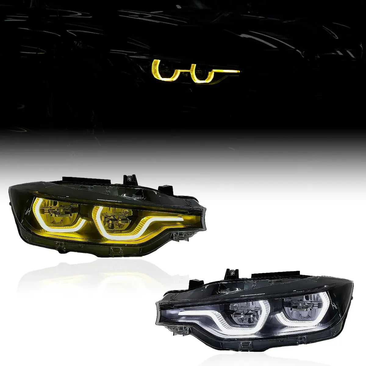 M3 / M4-Style Icon LED Headlights — BMW 3 Series F30 / F31 (2011–2019) thumbnail 3