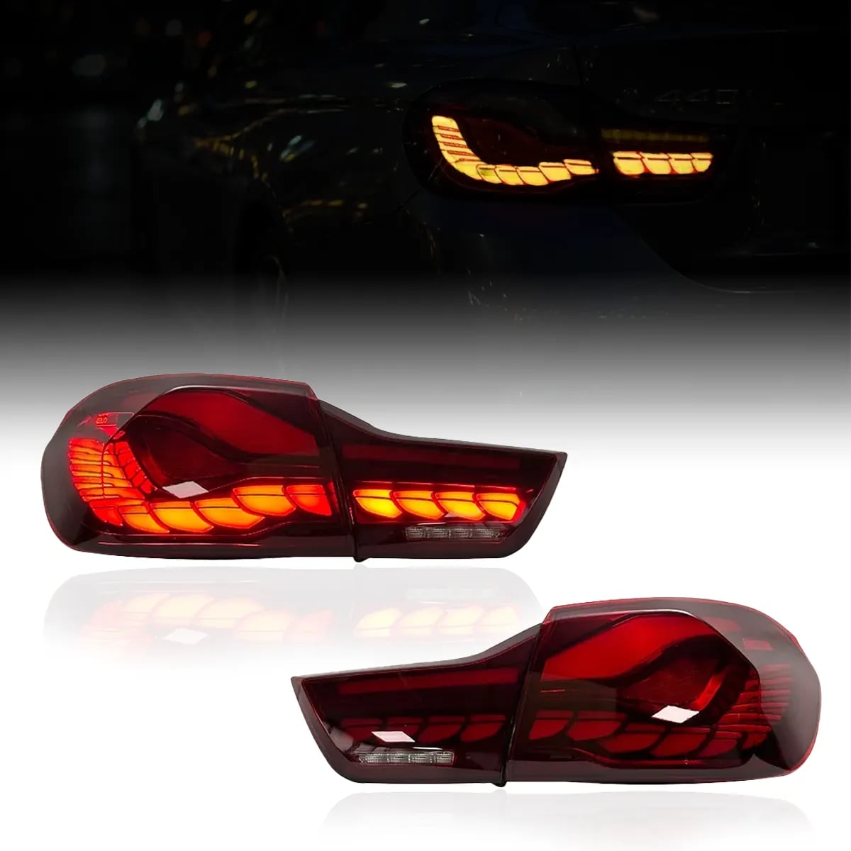 BMW 4. Sērijas F32/F36 un M4 F82 GTS OLED Stila LED Aizmugurējie Lukturi (2014-2020)