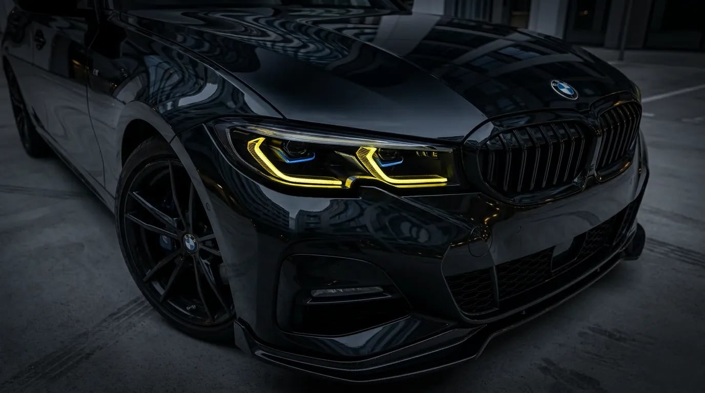 BMW G20/G21 Laser-Look LED Headlights — GTS/CSL Yellow/White DRL Upgrade — 2019–2022 thumbnail 4