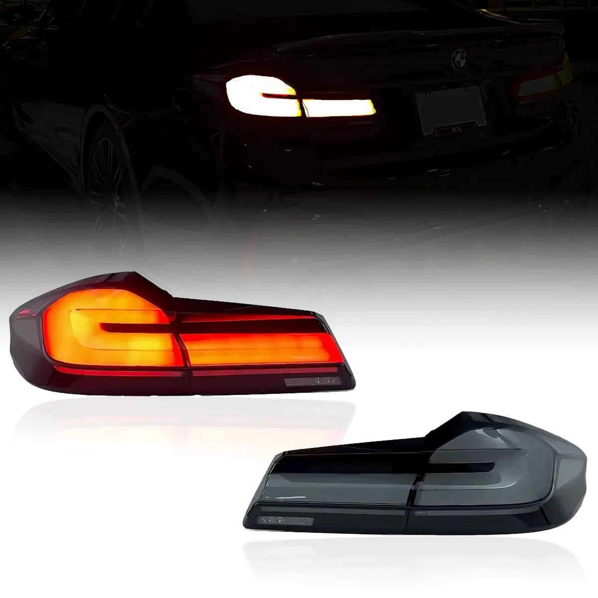 BMW G30 5 Series / F90 M5 LCI Style LED Tail Lights (2017-2023)
