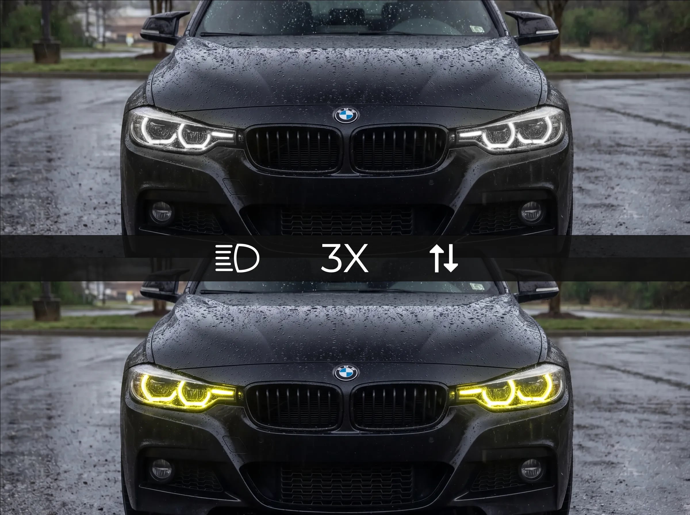 Pārslēdzami CSL DRL moduļi (Balts/Dzeltens) — BMW F30/F31 3. sērija un F80 M3 (LCI Icon LED) thumbnail 2