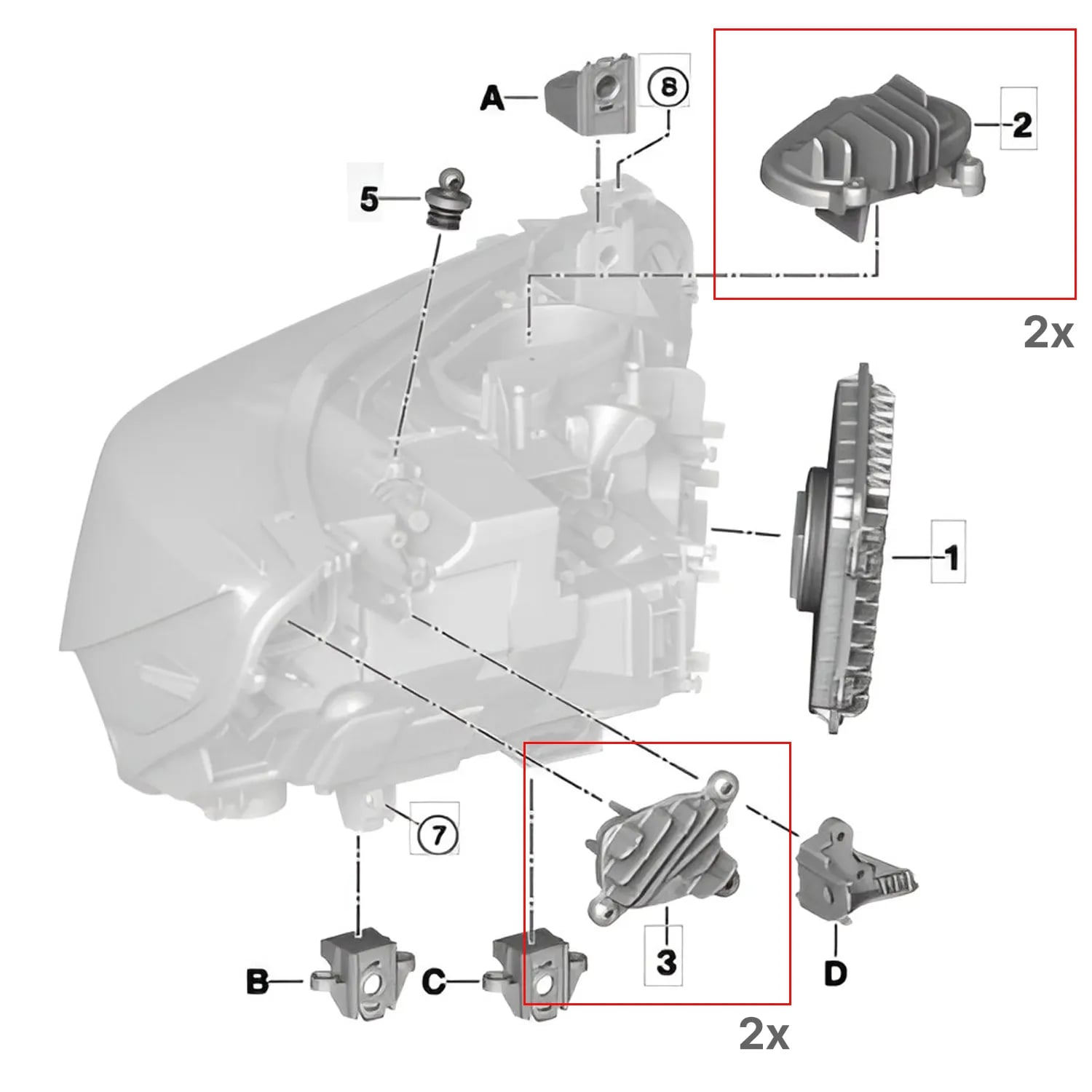 Lülitatavad CSL valged/kollased DRL moodulid BMW 4. seeria F32, M3 ja M4 jaoks — Adaptive LED Icon thumbnail 9