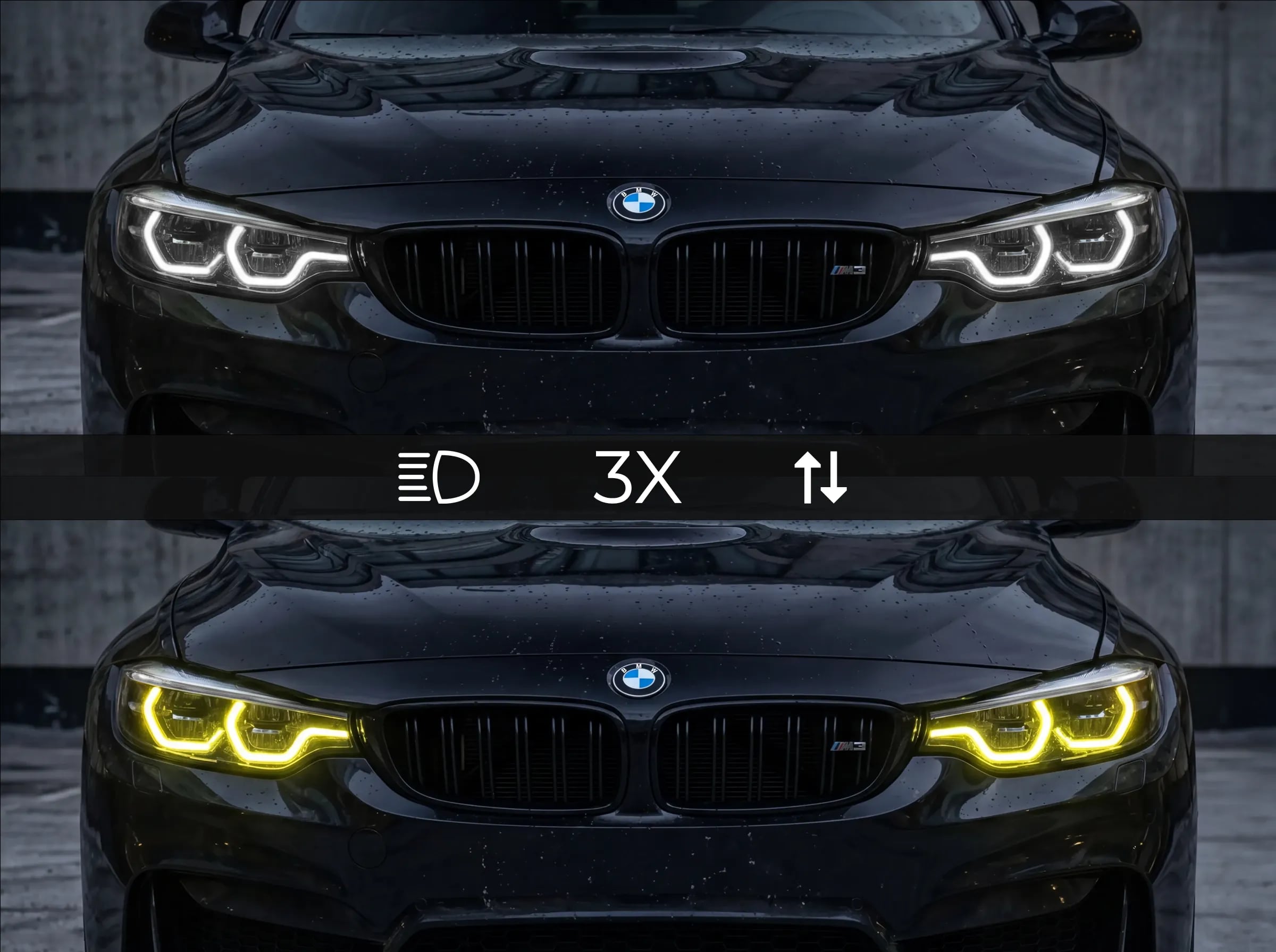Switchable CSL White/Yellow DRL Modules for BMW F32 4 Series, M3 & M4 — Adaptive LED Icon thumbnail 2