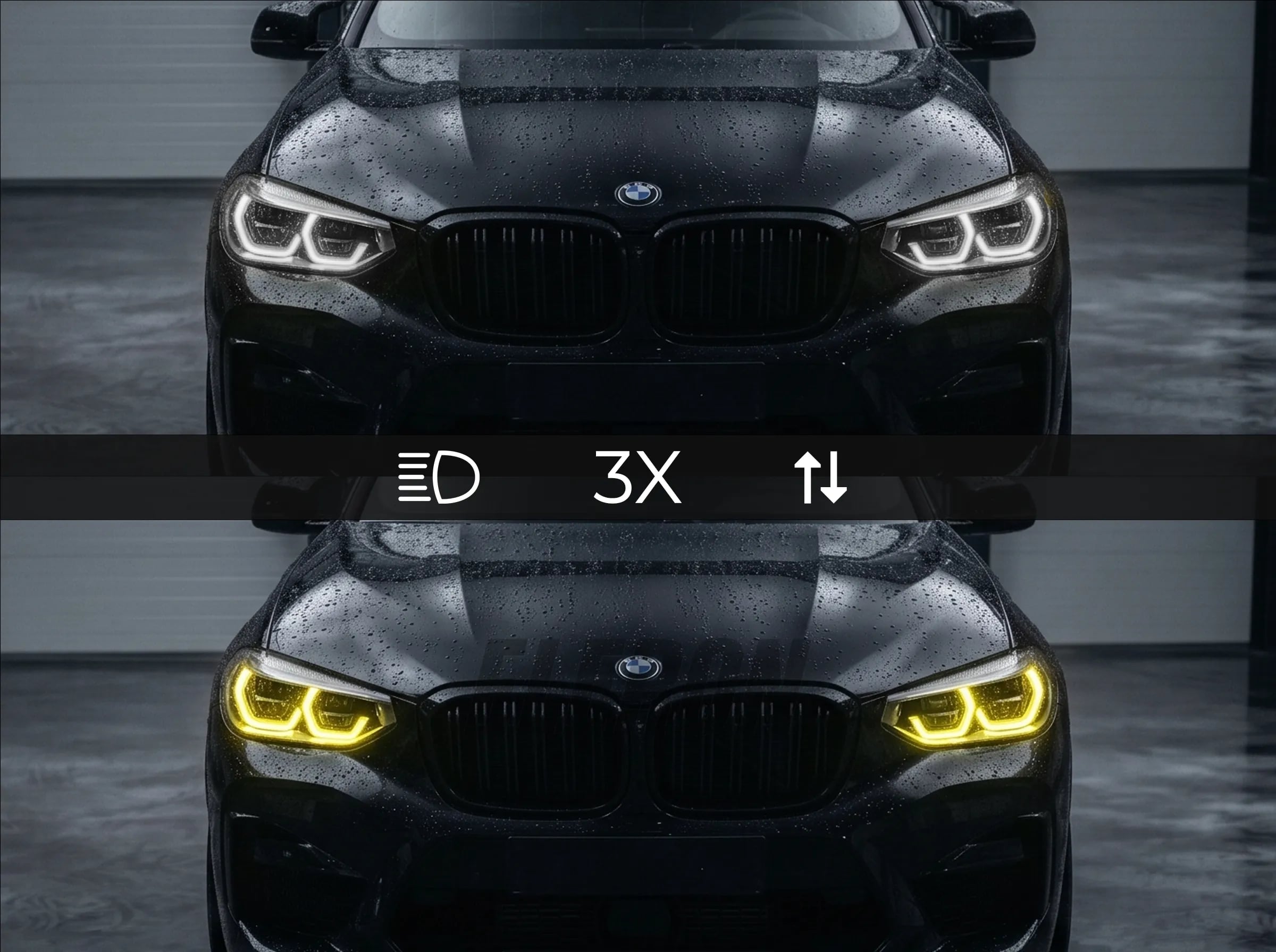 Umschaltbare Weiß/Gelb-TFL-Module für BMW X3 G01 / X4 G02 & X3 M / X4 M Pre-LCI — Icon Adaptive LED — Vorfacelift 2017–2021 thumbnail 2