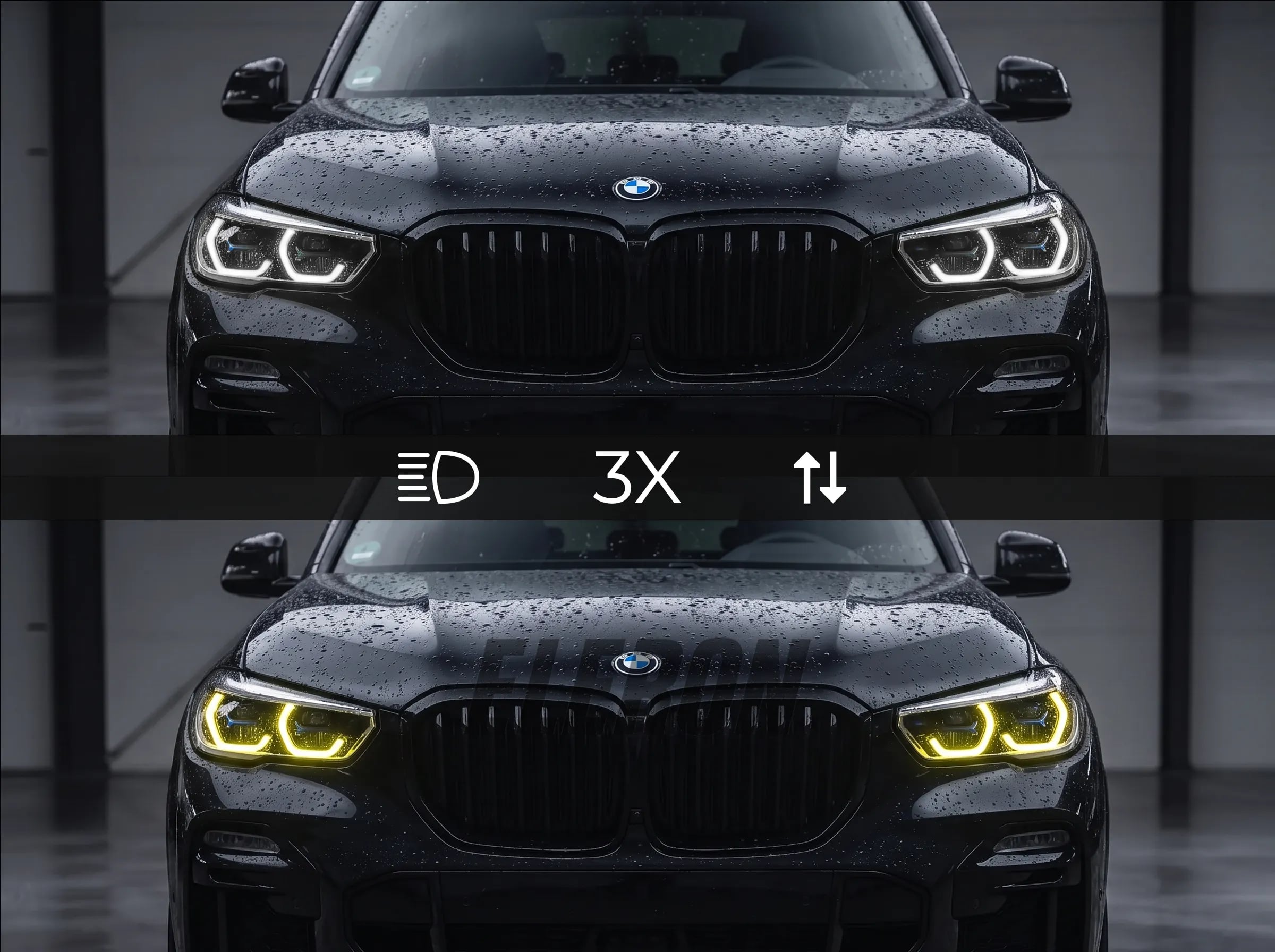 BMW X5 G05 / X6 G06 & X5 M / X6 M Pre-LCI Switchable White/Yellow DRL Modules — Laserlight — 2018–2023 thumbnail 3