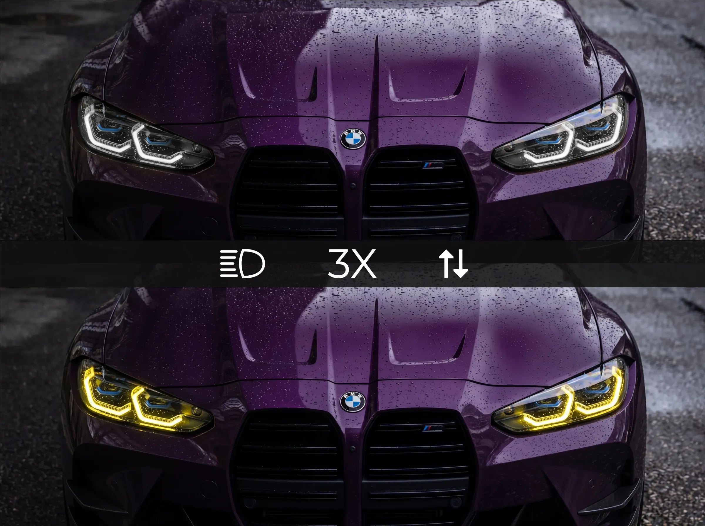 CSL White/Yellow Switchable DRL Modules — BMW G22 4 Series, G80 M3, G82 M4 Laser thumbnail 3