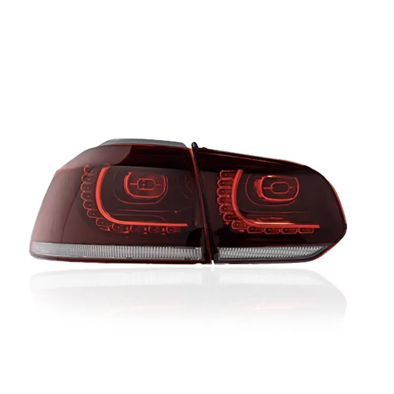 VW Golf 6 (Typ 5K) Voll-LED-Rückleuchten in GTI/R-Optik — Dynamische Blinker — 2008–2014 thumbnail 6