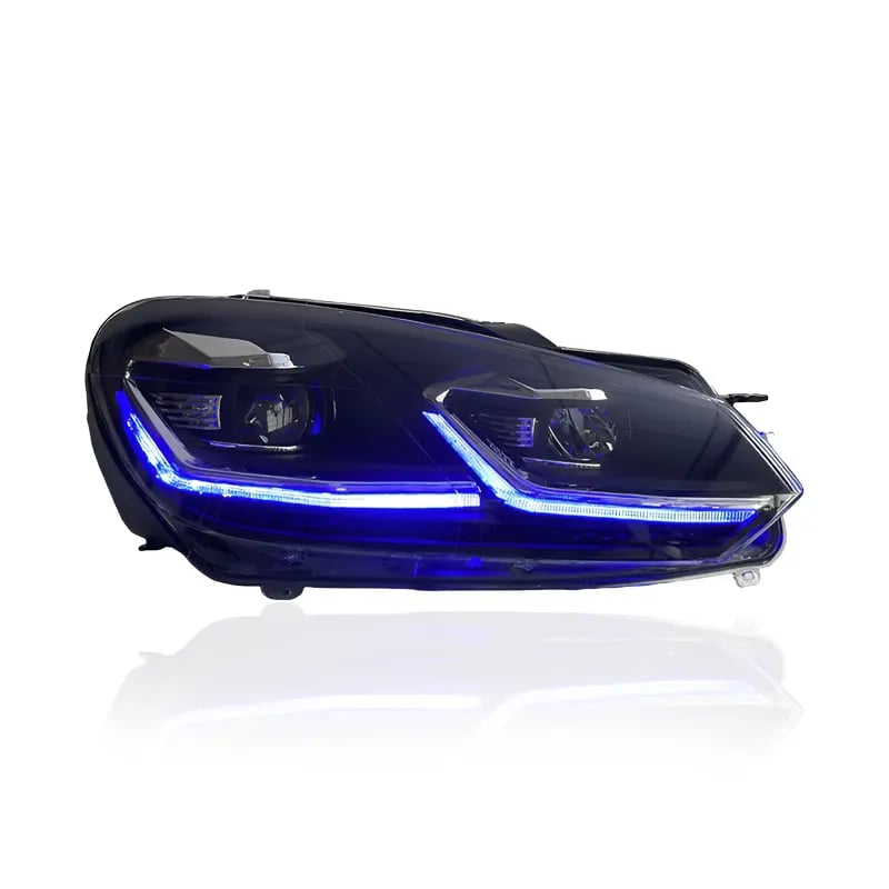 VW Golf Mk6 (Typ 5K) Full LED Headlights — Mk7.5 Facelift Look — Dynamic Turn Signals — 2008–2014 thumbnail 4