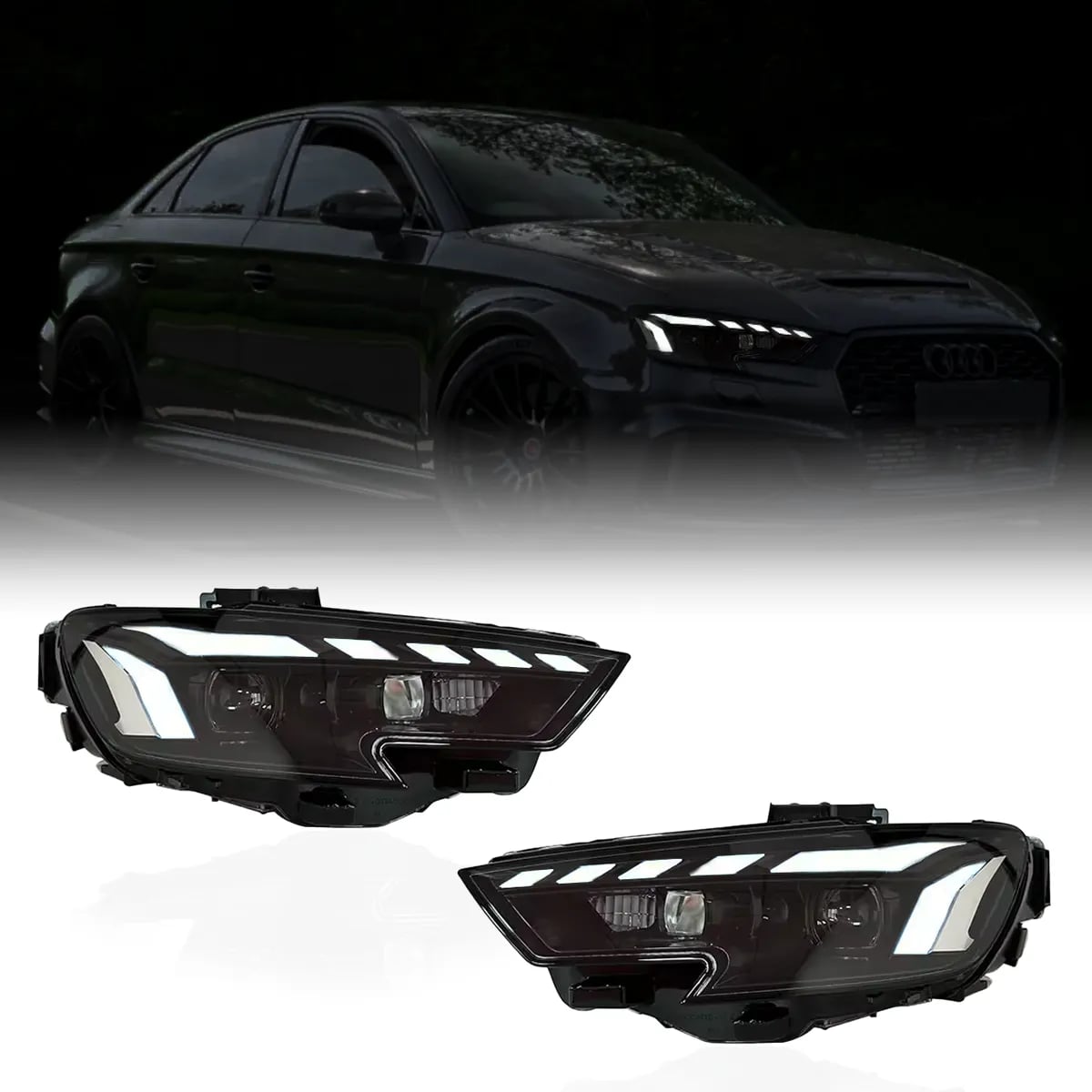 Audi A3 / S3 / RS3 8V.5 Facelift (2016–2020) — Nowoczesne Reflektory Full LED w Stylu 2020+ thumbnail 3