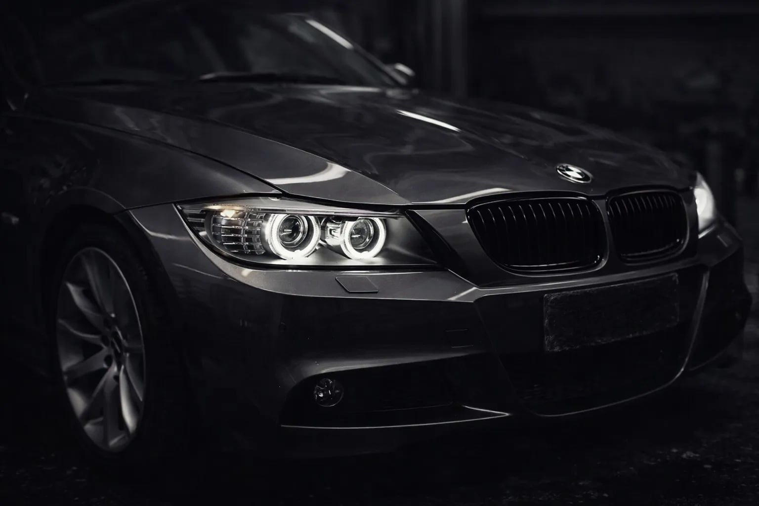 BMW 3 Series (E90) Angel Eyes Halo Projector Headlights — Pre-LCI & LCI (2005–2012) thumbnail 2