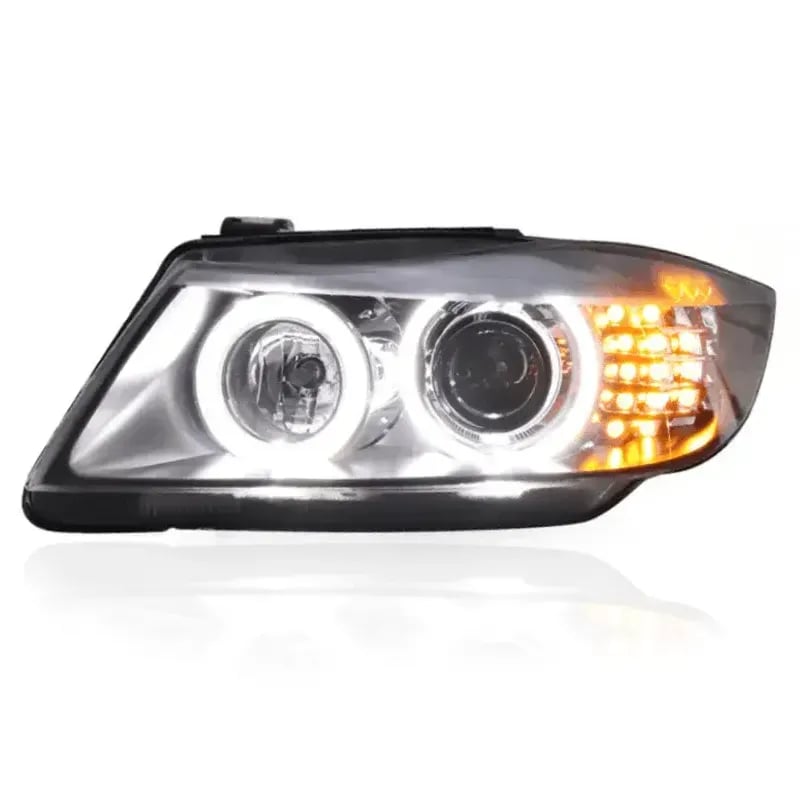 BMW 3 Series (E90) Angel Eyes Halo Projector Headlights — Pre-LCI & LCI (2005–2012) thumbnail 4