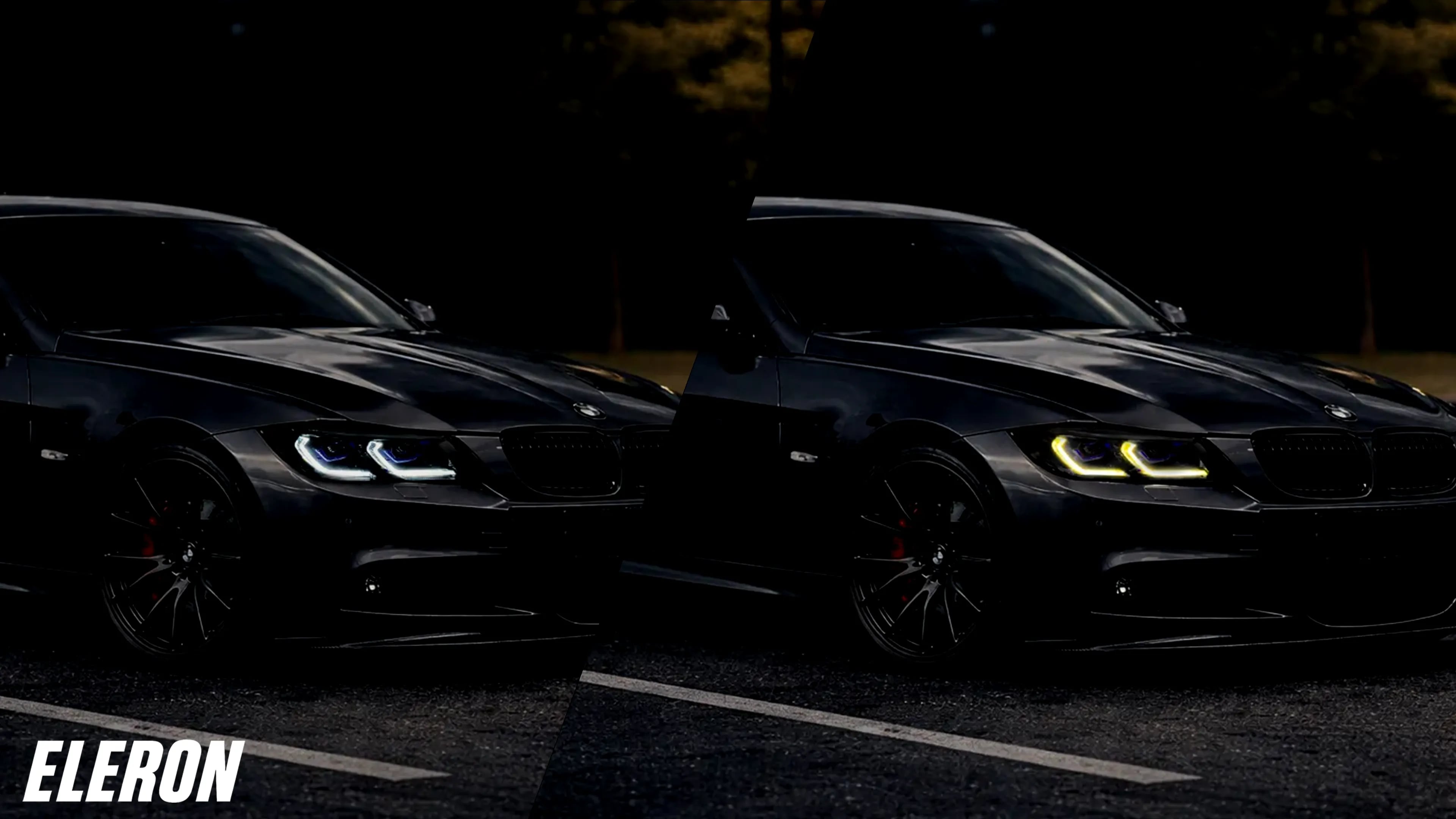 BMW E90 LED Twin Projector Headlights — Switchable White/Yellow DRL — Pre-LCI & LCI (2005–2012) thumbnail 3